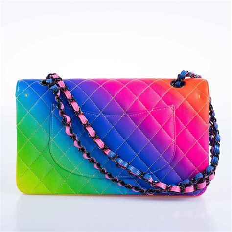 rainbow chanel bag|chanel rainbow flap bag.